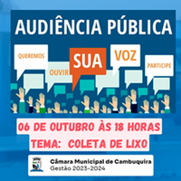 Audiência Pública - Coleta e Destino do Lixo