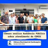 Câmara Municipal de Cambuquira realiza audiência pública sobre atendimento da CEMIG